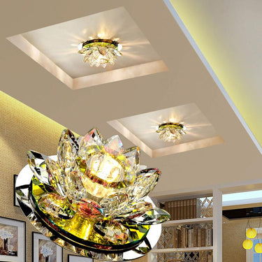 Crystal Lotus LED Ceiling Light-Your Soul Place